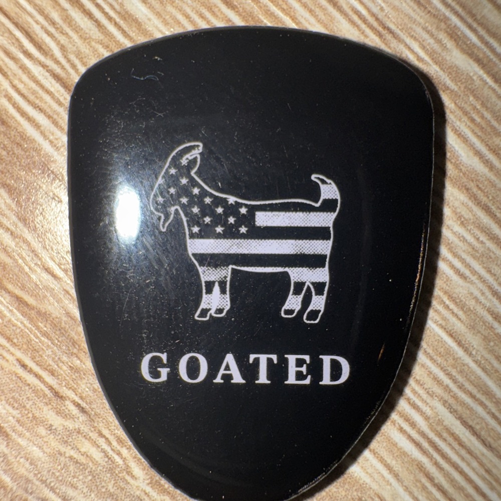 Goated Golf Thin Blue Line Magnetic Ball Marker‎ NO BACK Red Blue Black 1"x .75"